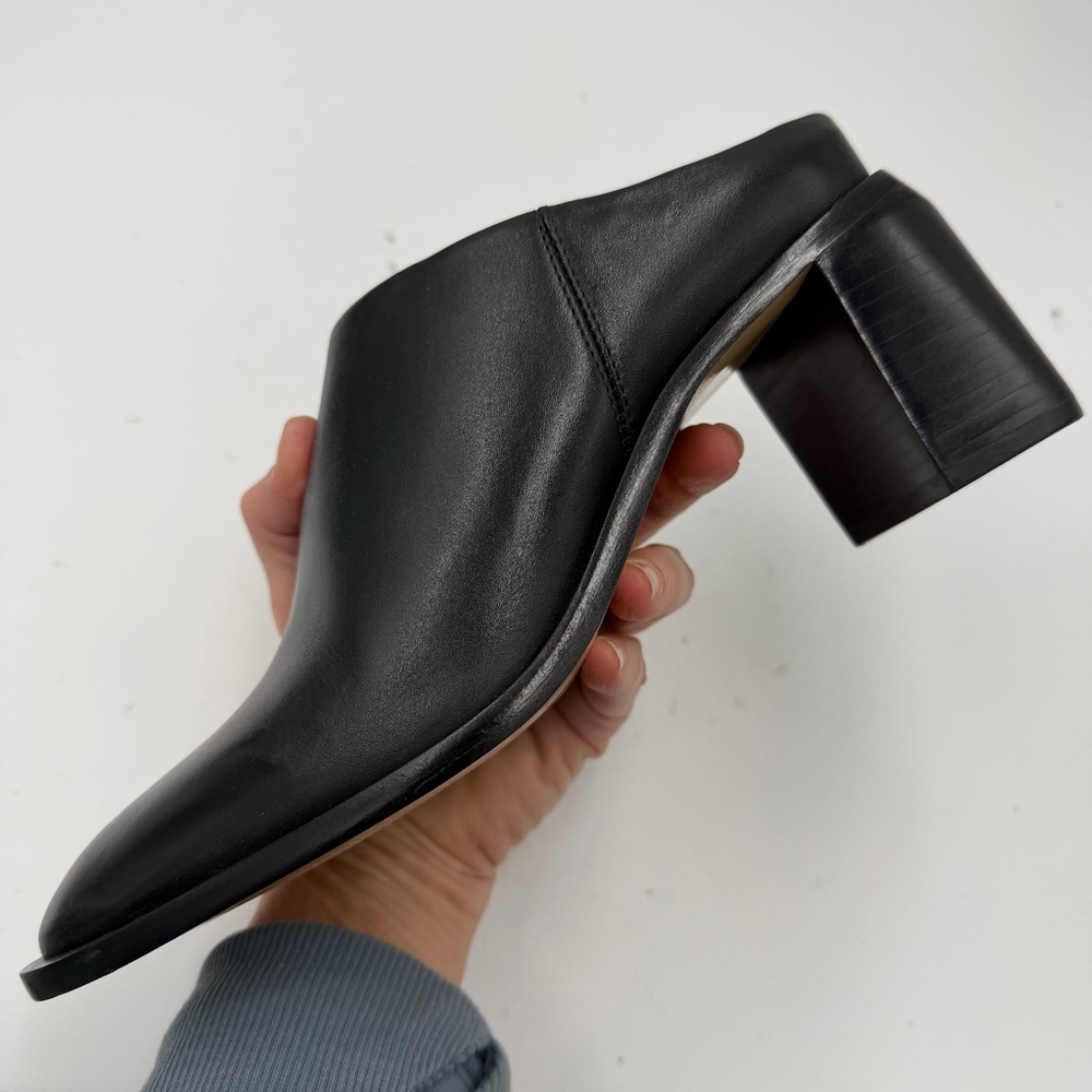 Everlane Black Leather The Outlaw Mule Slide Heel in Size 7.5 - Picture 8 of 15